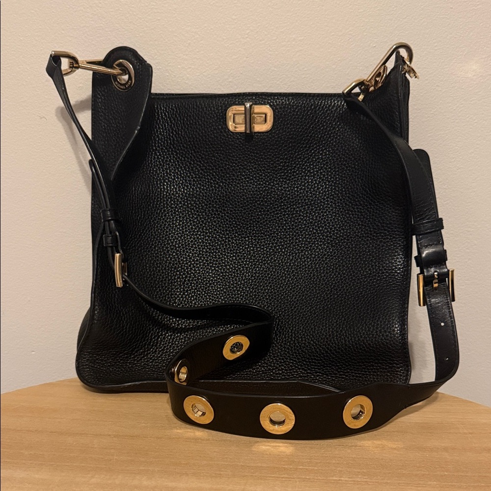 Black Leather Shoulder Bag